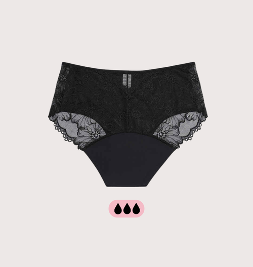 Flower Lace Brief - Leakproof